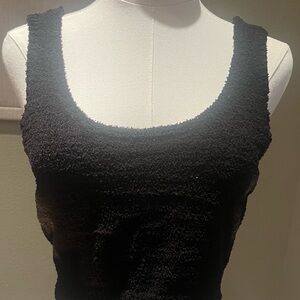 Soft Textured Black Women's Tank Top